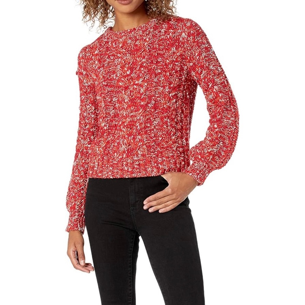 Goodthreads Long Sleeve Crewneck Popcorn Mesh Heather Pullover Sweater Size  L